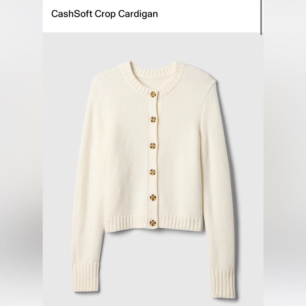 GAP Cream Button-Up Cardigan
